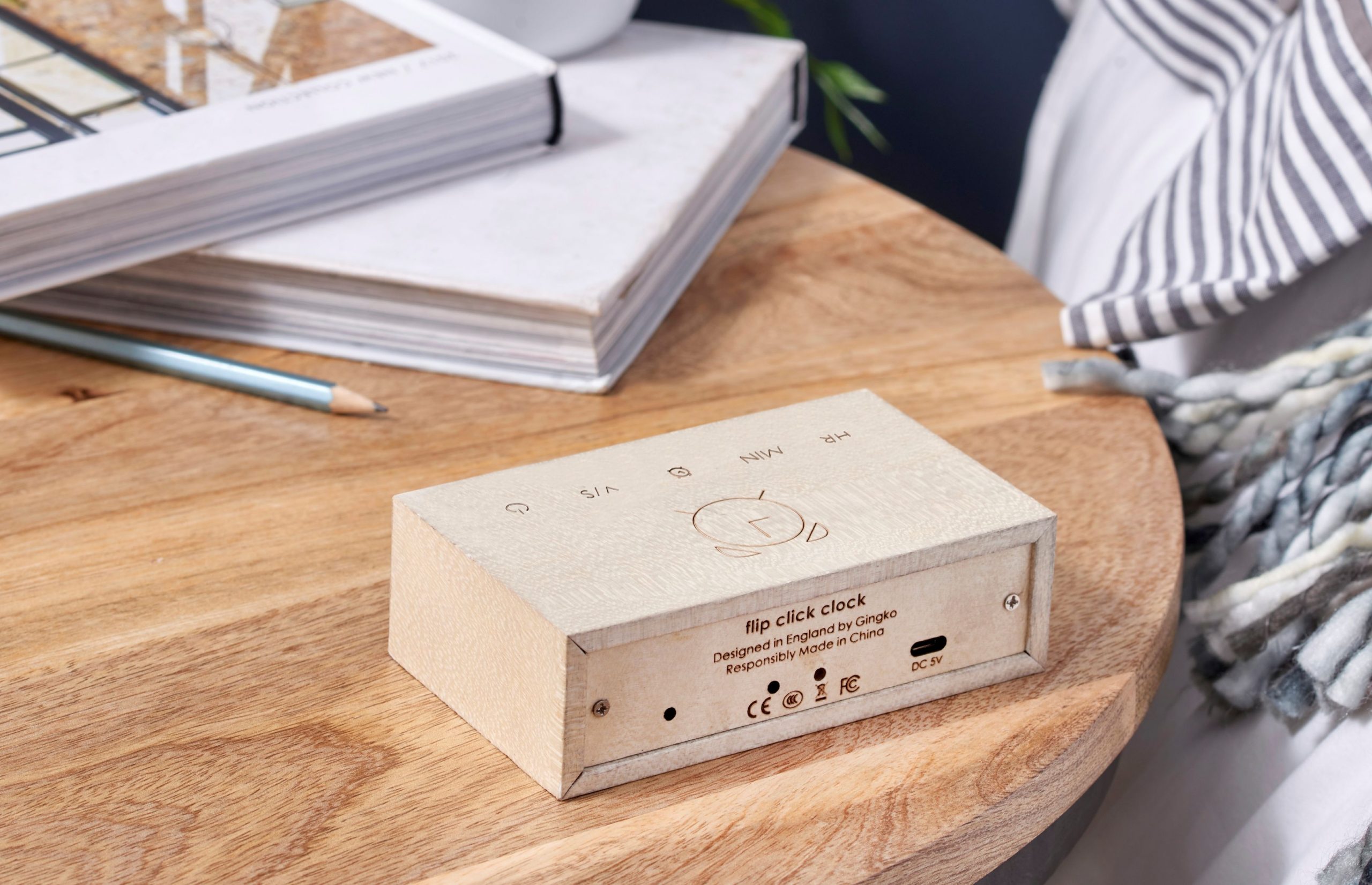 Reloj electrónico creativo simple despertador de madera maciza - color de  madera maciza Zhivalor LL-0463