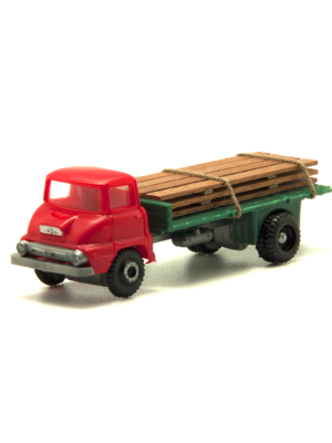 Miniatura escala H0 Ford Thames transporte de madera